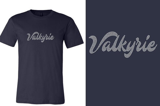 Rhinestones Valkyrie script 1-color stones Unisex t-shirt