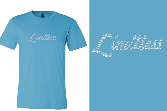 Rhinestones Limitless script 1-color stones Unisex t-shirt
