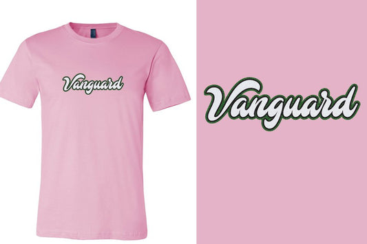 Vanguard script text 3-color glitter Unisex t-shirt